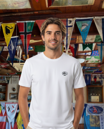 T-Shirt Bordada Frente & Verso Branco