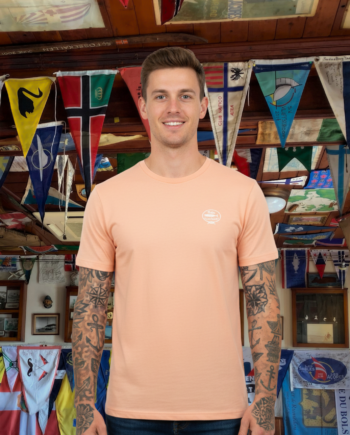 T-Shirt Bordada Frente & Verso Caqui